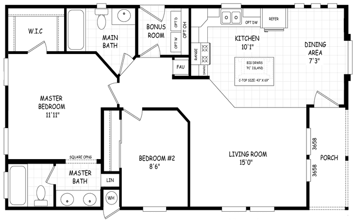 Sedona ridge floor plan home features