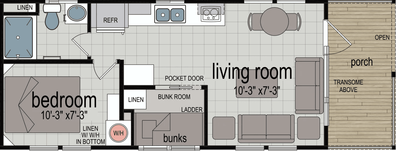 Apsn4110l w/ bunk room floor plan home features