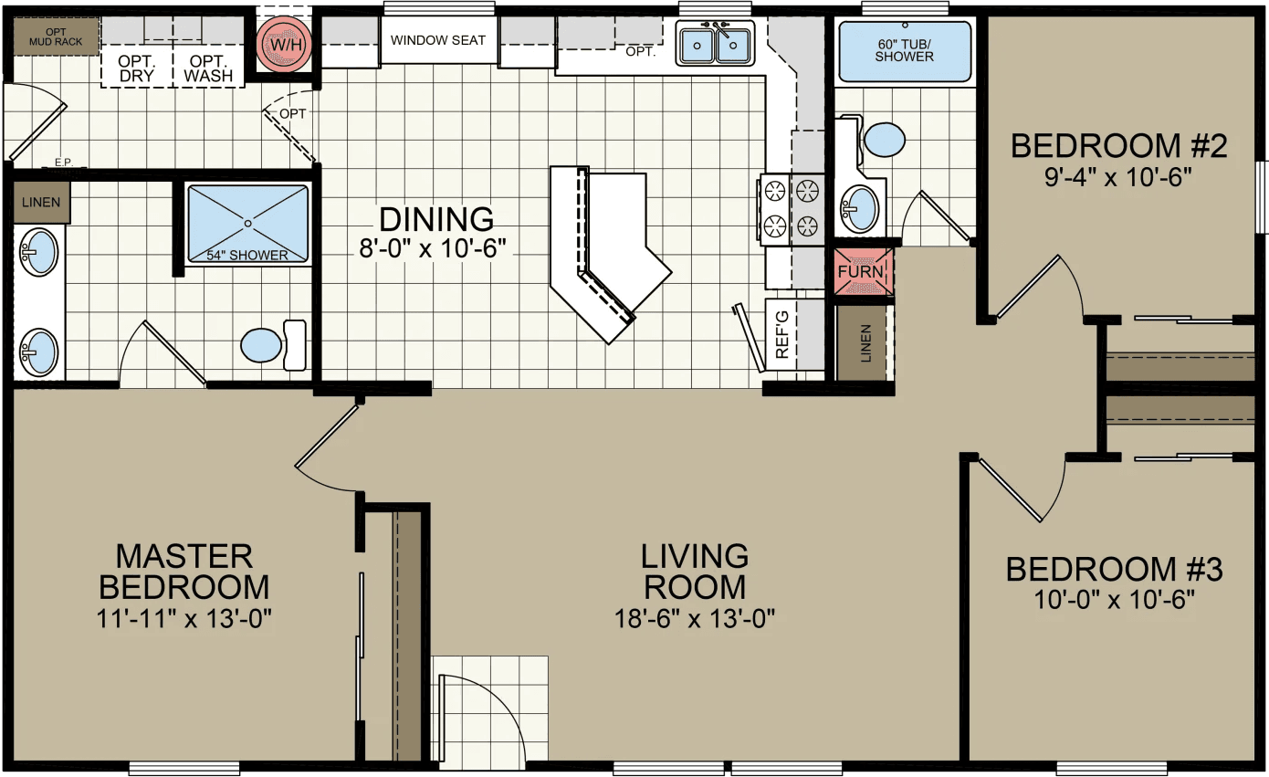 American freedom 2844 floor plan home features