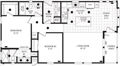 Pinnacle floor plan home features
