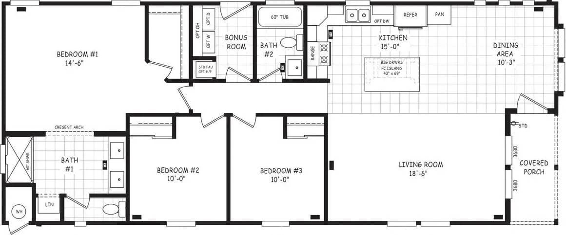 Edge 24583a floor plan home features